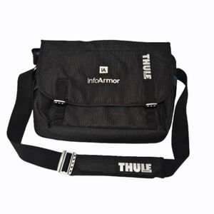 Thule Sweden Black Laptop Messenger Bag Multi-Pocket Organizer